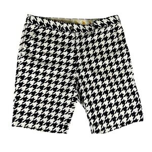 Loudmouth Golf Long Bermuda Golf Shorts Size 40 Flat Front Houndstooth Stretch